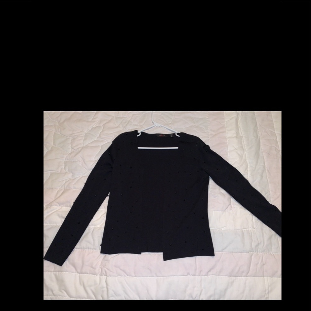 Cute Beaded Black Size Small By Cyrus cardigan
